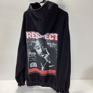 2 PAC Respect Graphic Hoodie Streetwear Three Layer Andson Apparel 2X Mens
